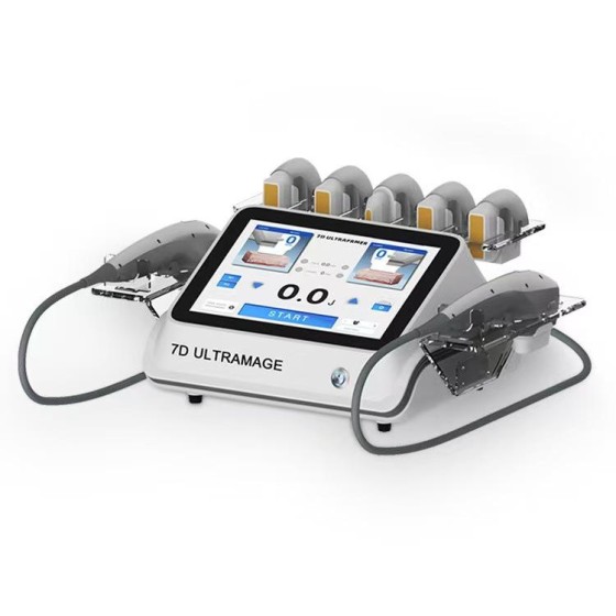 Popular 7D Hifu Machine Face Body Ultramage Skin Tightening Wrinkle Remover 7 Cartridges Beauty Accessories Standing Type