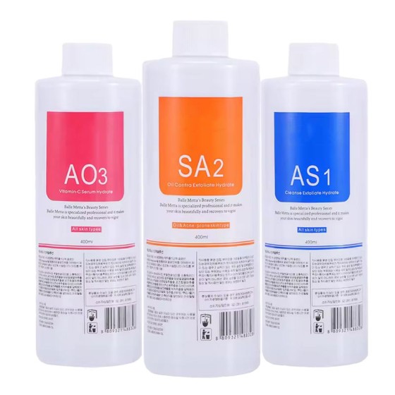 As1 Sa2 Ao3 Hydra Serum Facial Solution Aqua Peel Liquid 400ml Small Bubble Skin Care Facial Cleansing Acen for Facial Tool Sets