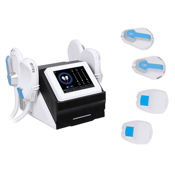 Portable Ems Body Sculpt 4 Headles Sculpting Tools Machine 16 Tesla With Roller Professional