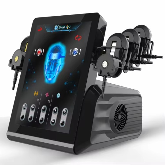 Third Generation High-intensity Electromagnetic PE Face EMS Facial Machine EMRF EM RF Face Lift Machine With 6 Pad Work Together